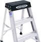 2 STEPS, ALUMINUM STEP STOOL, 300 LB. LOAD CAPACITY, SILVER/BLACK
